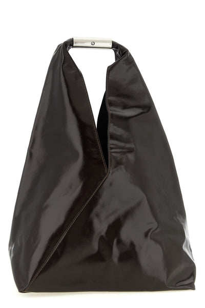 japanese classic semi-gloss leather handbag