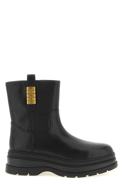 the pinko eva 02 ankle boots feature a pure cowhide construction