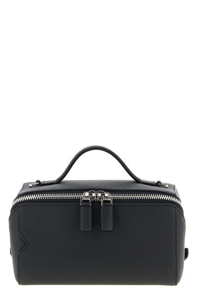 v-line beauty case shoulder bag in millepunte leather