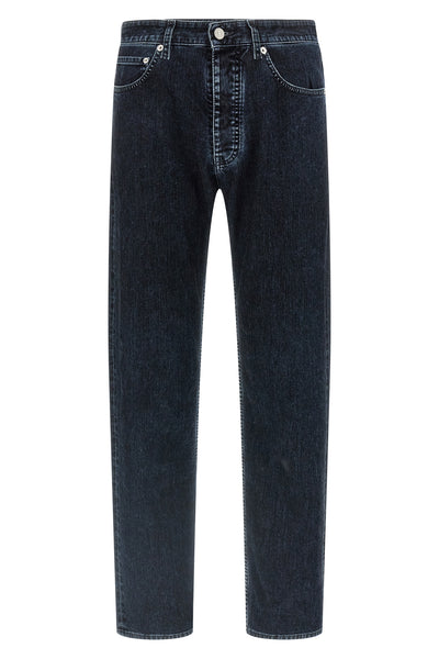 jeans in hand-drawn cotton denim treated
