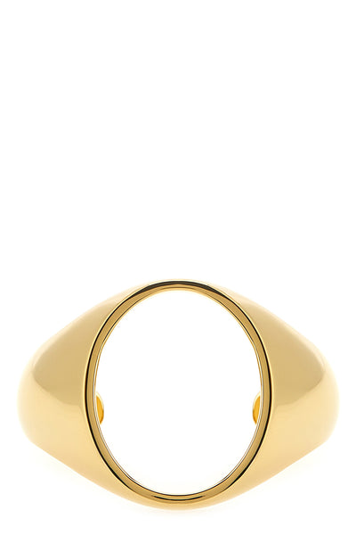 chevalière bracelet in gilded polished brass