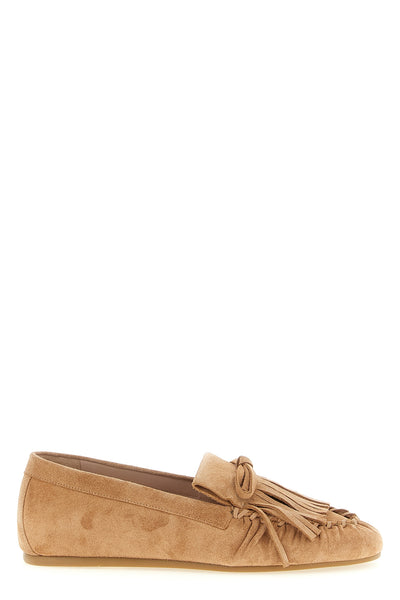 britt fringe suede loafers