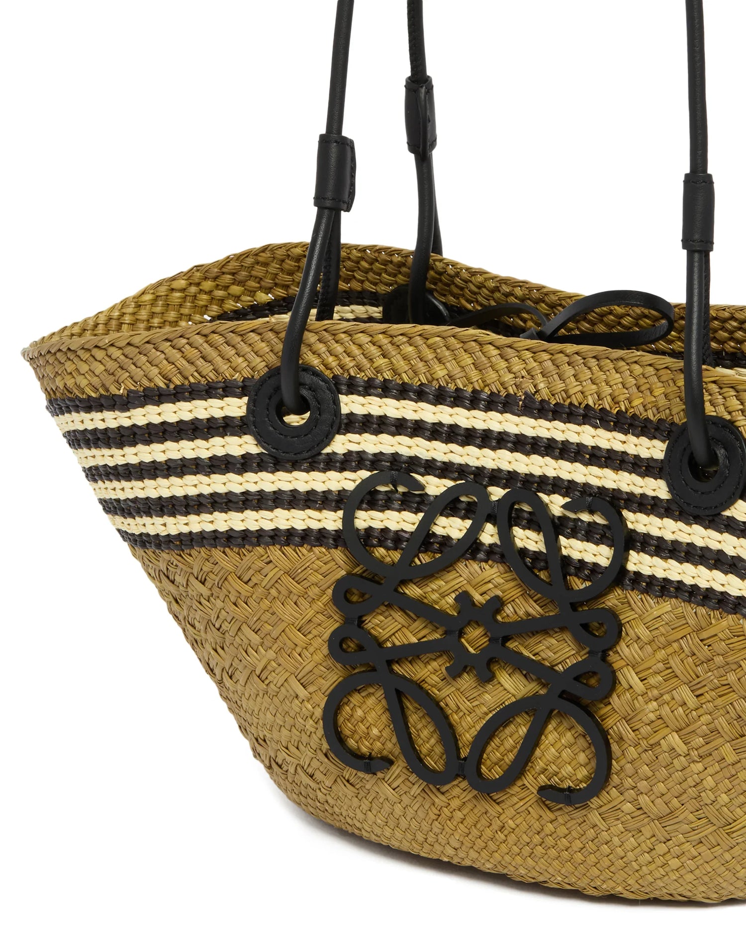 Paula Ibiza Small Anagram Raffia Basket Tote