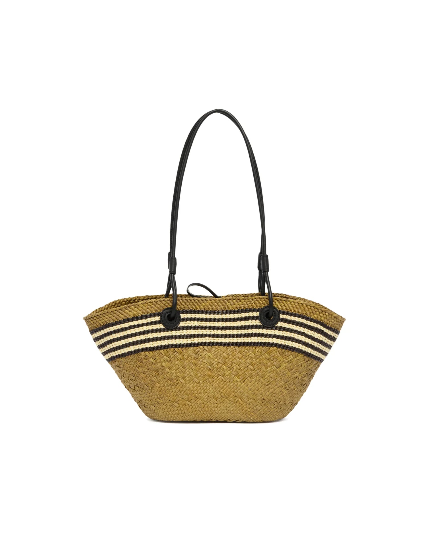 Paula Ibiza Small Anagram Raffia Basket Tote