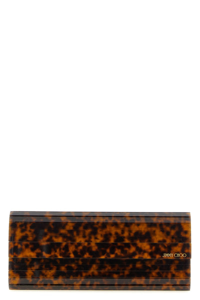 the jimmy choo sweetie clutch is distinguished by a rigid and elongated silhou