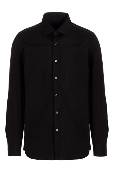 cotton blend poplin shirt