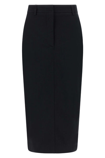 donna midi skirt in cotton gabardine