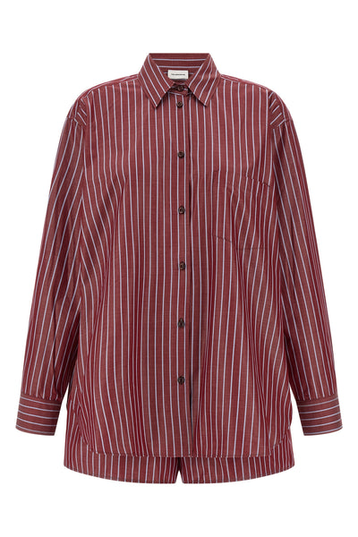 georgiana vertical striped cotton poplin suit