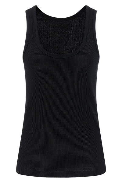 thea tank top in ribbed stretch cotton jersey