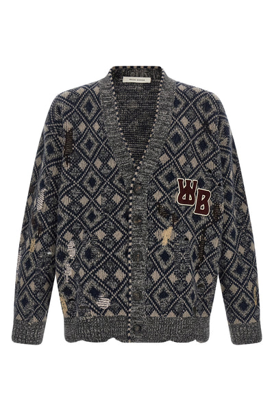 sibling hand-mended merino wool merino wool cardigan