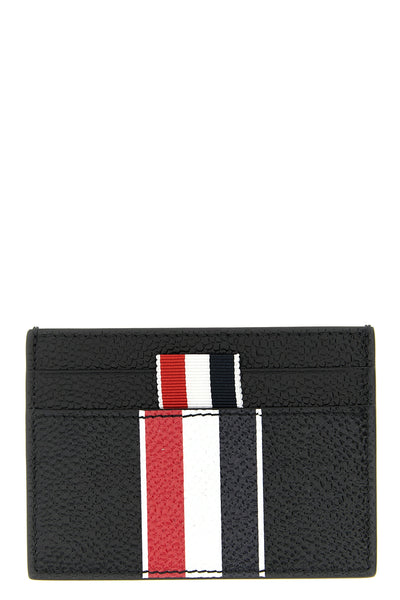 grained leather card holder
