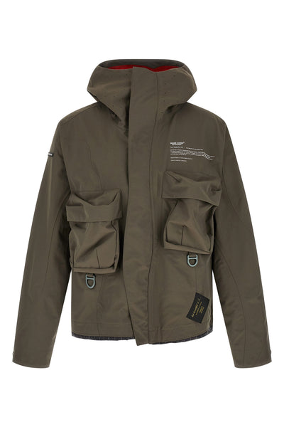 parka in windproof and rainproof technical fabric