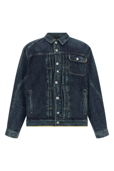 stone-washed cotton denim jacket