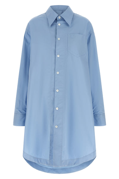 midi dress in cotton poplin