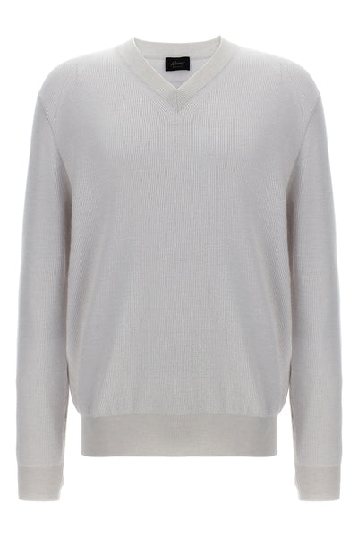 ribbed cashmere and wool sweater