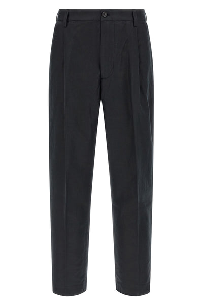 gin slightly stretch linen and cotton blend pants