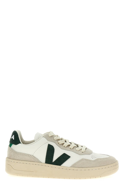 v-90 leather and suede sneakers