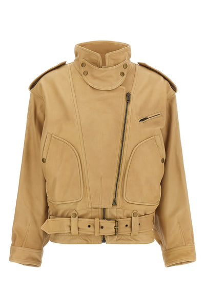 the isabel marant farza leather jacket redefines the classic biker silhouette th