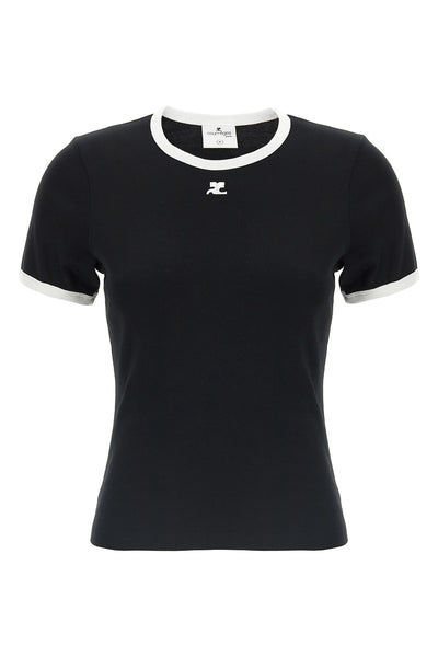 signature contrast cotton t-shirt