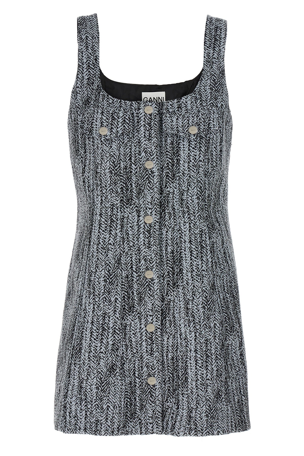 GANNI / ガニーCotton Tweed Mini Dress Ganni Cotton Tweed Mini Dress | Modecraze – MODECRAZE