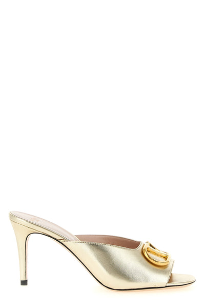 laminated leather sandals