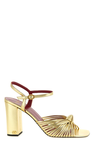 annet sandals in laminated nappa leather