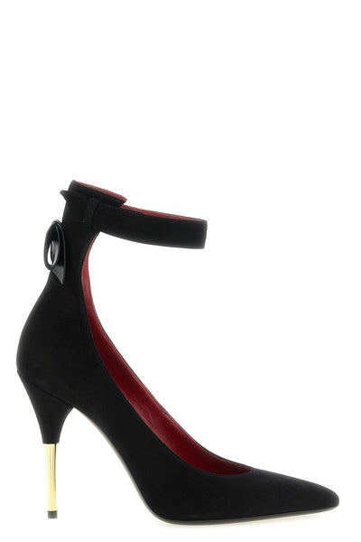 the valentino garavani fatale suede pumps embody a tapered and structured silh