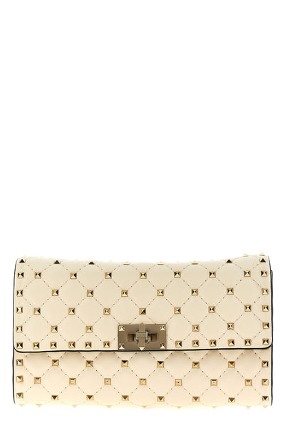 rockstud spike quilted nappa leather shoulder bag