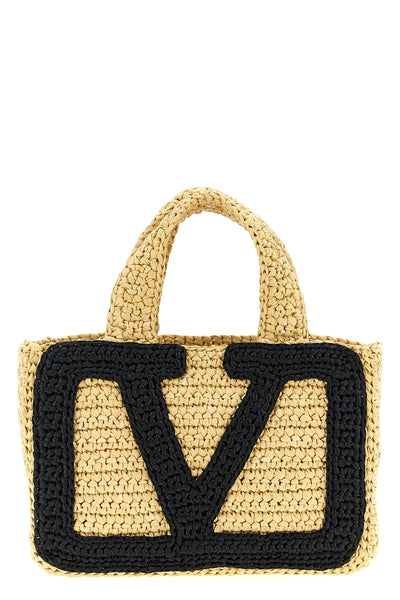 small viva superstar crochet synthetic raffia shopping bag