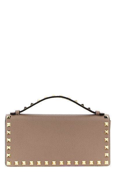 rockstud wallet on chain in grenade calf leather