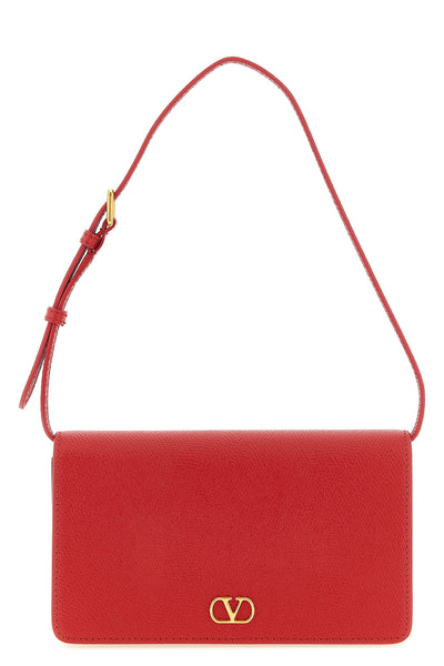grainy leather shoulder bag