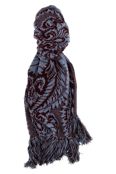 barocco jacquard wool scarf