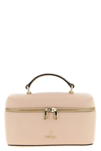 the vanity case-inspired furla camelia mini bag in fine garnet calf leather st