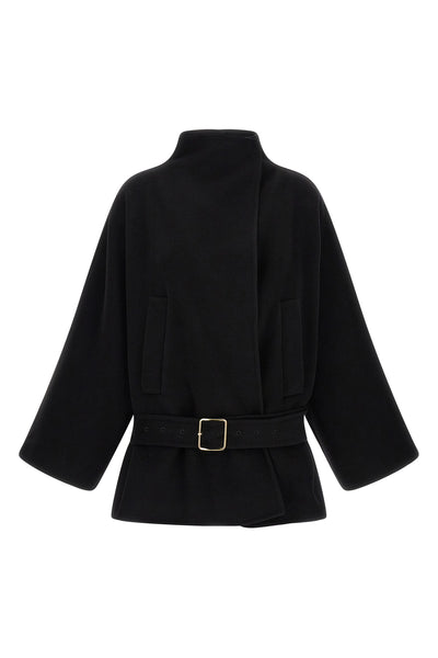 the short coat alba midi by darkpark redefines the volumes of contemporary tai