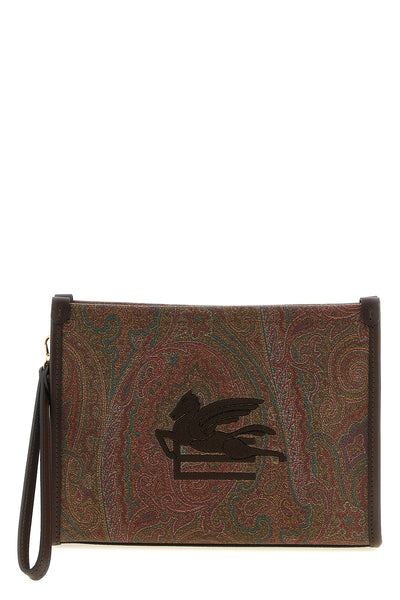 medium arnica clutch bag in paisley jacquard fabric