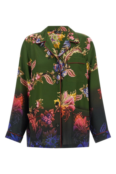 the etro shirt reinterprets loungewear elegance through a fluid and relaxed silh