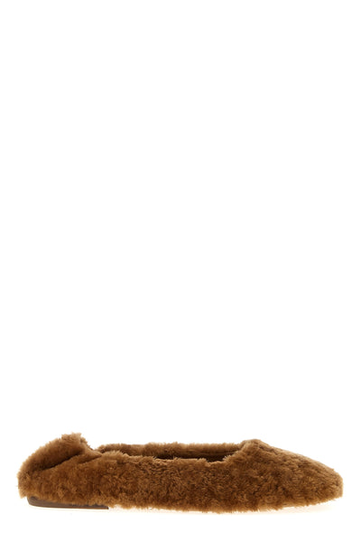 fur ballet flat