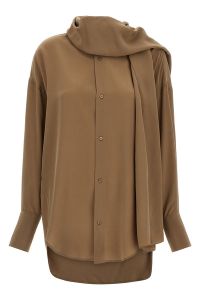 classic collar georgia silk shirt