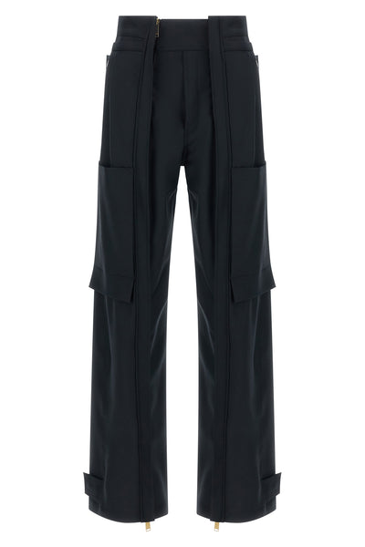 adrianadarkpark cargo pants redefine utilitarian volumes through rigorous sarto