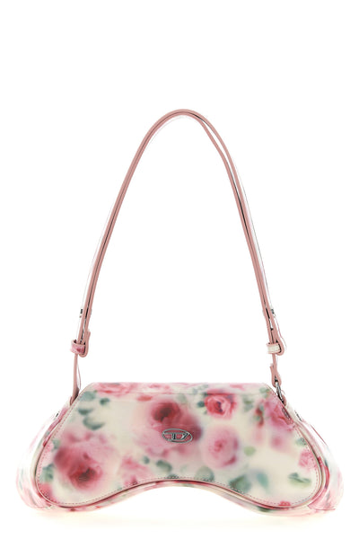 play crossbody shoulder bag in all-over print glossy pu