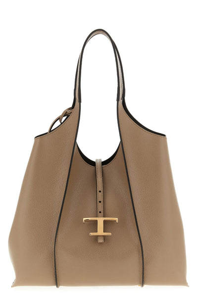 t timeless hammered leather shopping bag