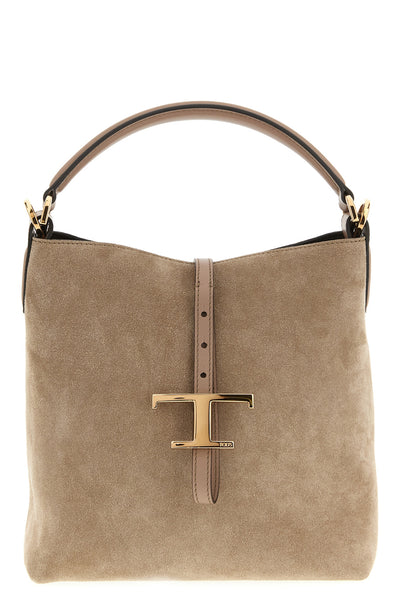 t timeless mini suede bucket bag