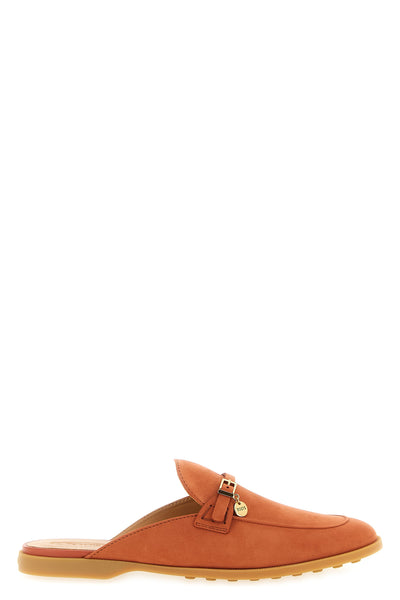 silky nubuck sabots
