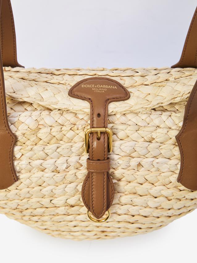 Dolce&gabbana capri coffa bag in straw