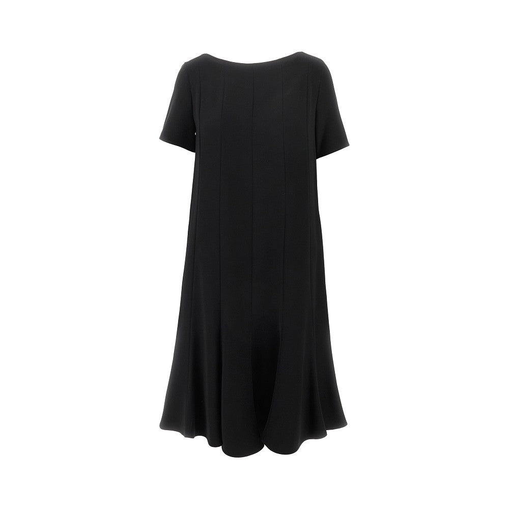 EMPORIO ARMANI 40 tecno cady dress with stitched pleats