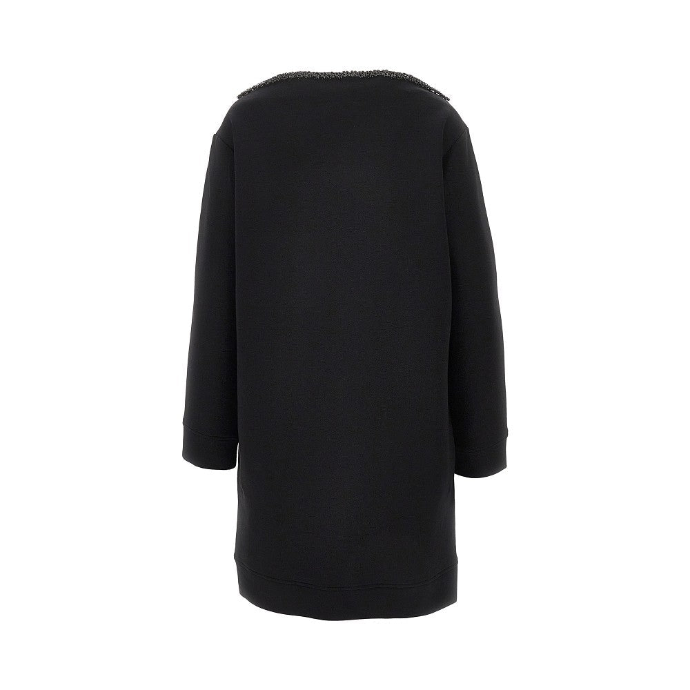 EMPORIO ARMANI 44 double jersey mini dress with crystals