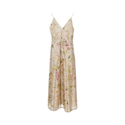 floral sequinned dress