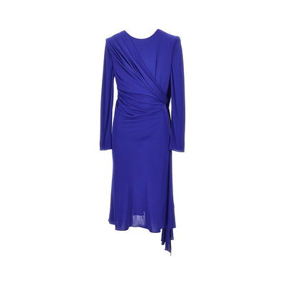 viscose jersey draped midi dress