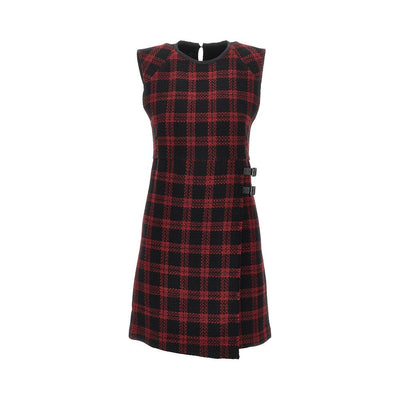 wool-blend tweed short dress