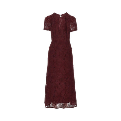 floral mesh ankle-length dress